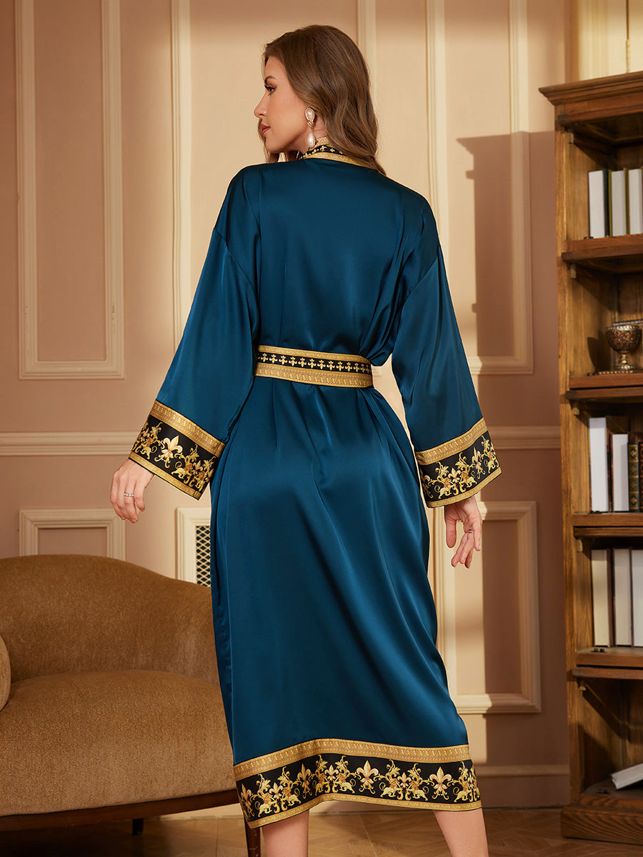 Deep Green Luxury Satin Robe