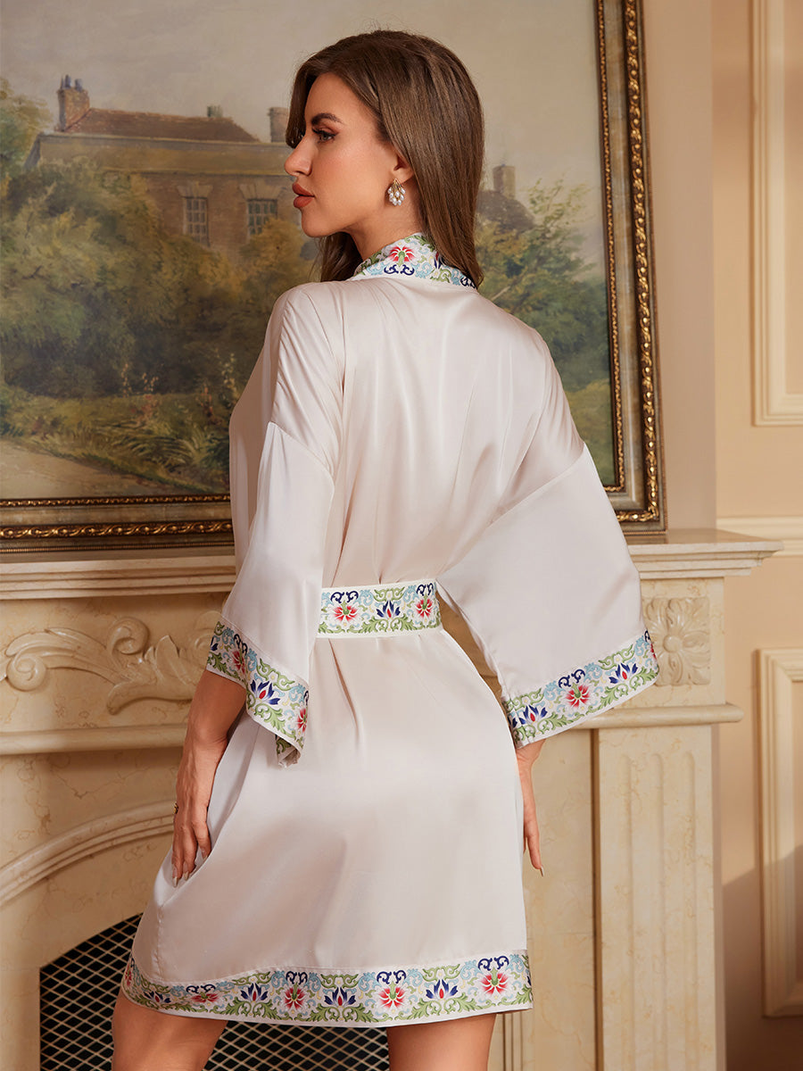 Ivory Elegant Satin Robe
