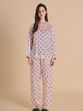 19 Momme Polka Dot Long Sleeve Silk Pajama Set