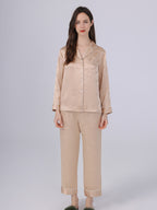 19 Momme Horse Jacquard Long Sleeve Silk Pajama Set