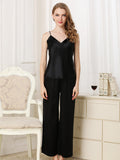 19 Momme Silk Tie-Back Cami and Pants Pajama Set