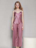 19 Momme Silk Tie-Back Cami and Pants Pajama Set