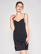 100% Mulberry Silk 19 Momme Sleeveless Side Slit Sleep Dress