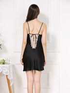 Mulberry Silk Robe and Keyhole Back Slip Dress Set