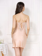 Mulberry Silk Robe and Keyhole Back Slip Dress Set