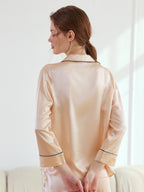 19 Momme Pointed Collar Silk Pajama Set