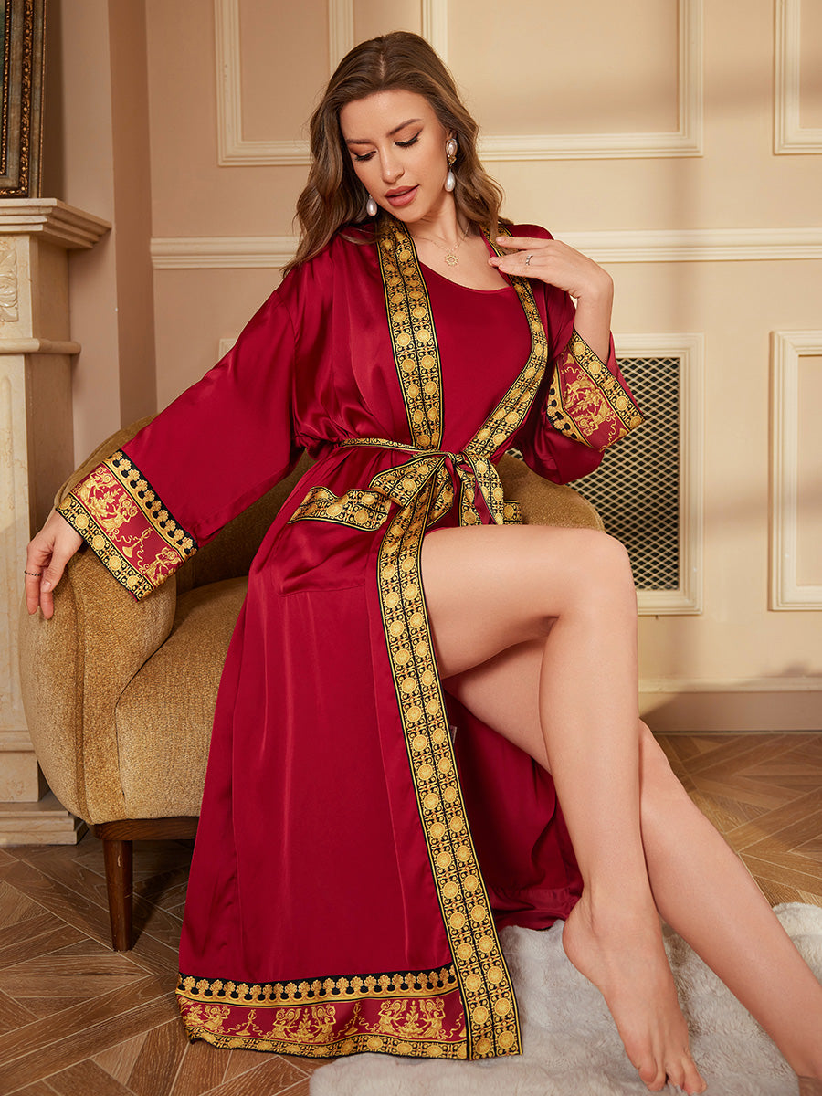 Red Luxury Satin Robe