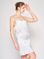 100% Mulberry Silk 19 Momme Spaghetti Strap Mini Sleep Dress