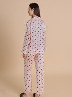 19 Momme Polka Dot Long Sleeve Silk Pajama Set