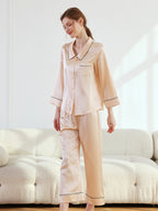 19 Momme Pointed Collar Silk Pajama Set