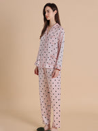 19 Momme Polka Dot Long Sleeve Silk Pajama Set