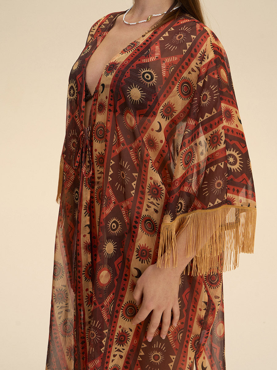 Bohemian Tribal Fringe Cover-Up