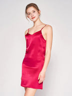 100% Mulberry Silk 19 Momme Spaghetti Strap Mini Sleep Dress