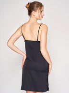 100% Mulberry Silk 19 Momme Sleeveless Side Slit Sleep Dress