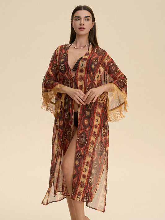 Bohemian Tribal Fringe Cover-Up