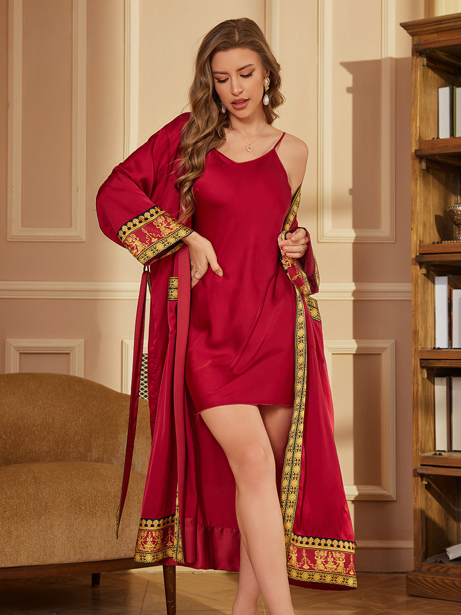 Red Luxury Satin Robe
