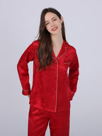19 Momme Horse Jacquard Long Sleeve Silk Pajama Set