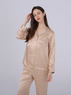 19 Momme Horse Jacquard Long Sleeve Silk Pajama Set