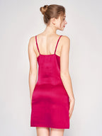 100% Mulberry Silk 19 Momme Spaghetti Strap Mini Sleep Dress