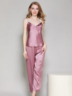 19 Momme Silk Tie-Back Cami and Pants Pajama Set