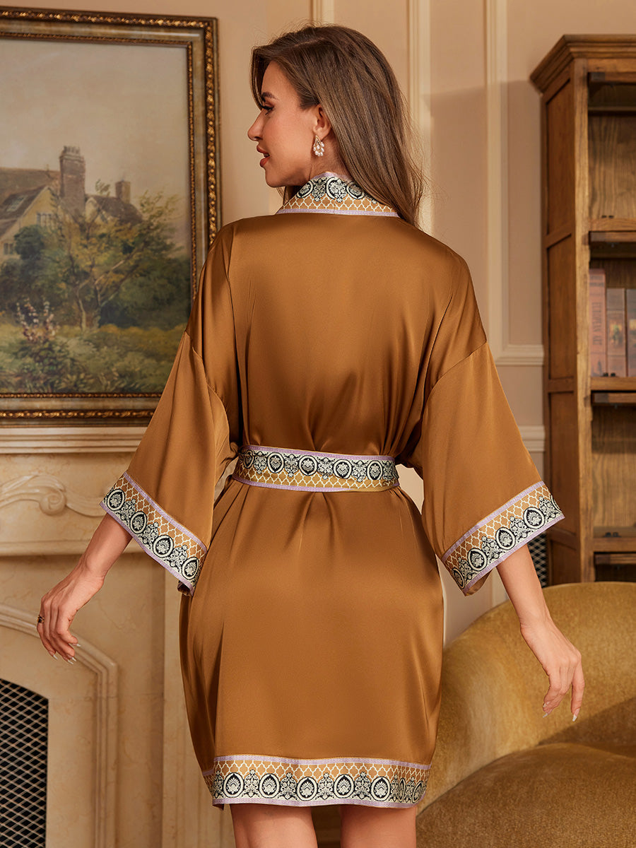 Caramel Luxury Satin Robe