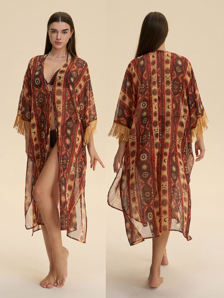 Bohemian Tribal Fringe Cover-Up