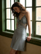 Romantic Lace 100% Pure Silk Mini Night Dress