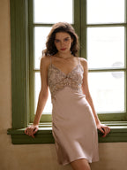 Romantic Lace 100% Pure Silk Mini Night Dress