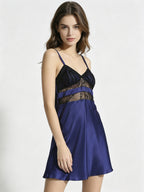 Satin Lace 100% Pure Silk Mini Night Dress