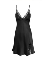 100% Pure Silk Lace V-Neck Cami Nightgown
