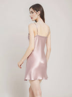 Luxury 100% Mulberry Silk Satin V-Neck Cami Night Dress