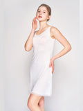 Silk Blend Lace Trim Sleeveless Nightgown Slip Dress