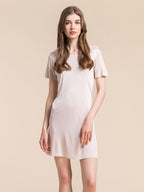 Soft Knit Silk Blend Midi Sleep Dress