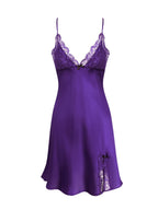 100% Pure Silk Lace V-Neck Cami Nightgown