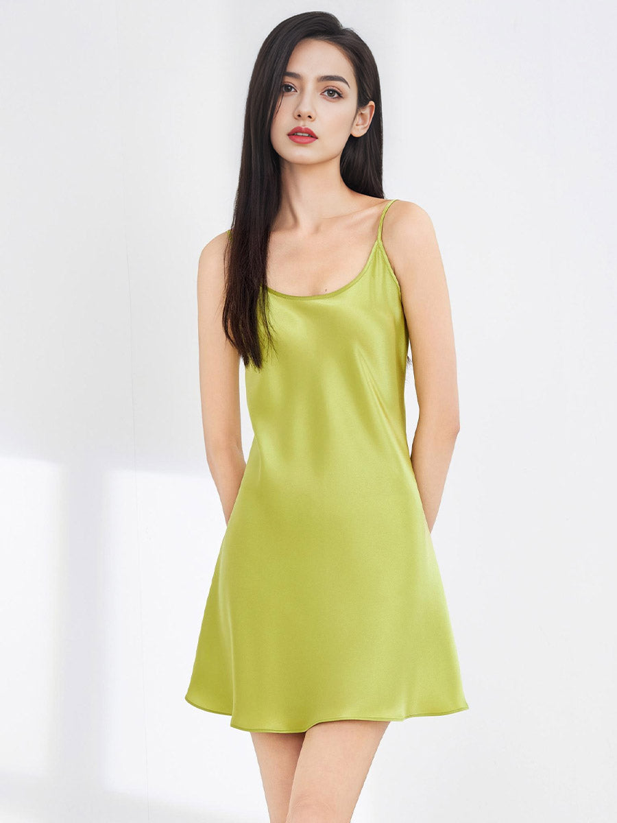 100% Pure Silk Scoop Neck Cami Nightgown