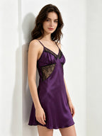 Romantic Lace 100% Pure Silk Mini Slip Night Dress