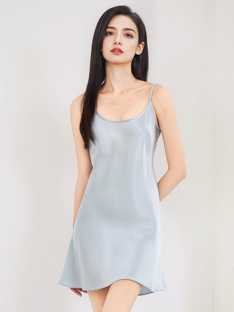 100% Pure Silk Scoop Neck Cami Nightgown