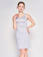 Silk Blend Lace Trim Sleeveless Nightgown Slip Dress
