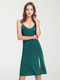 Satin Feel Silk Blend Midi Slip Sleep Dress