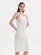 Silk Blend Halter Neck Sleeveless Midi Nightgown