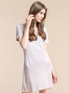 Soft Knit Silk Blend Midi Sleep Dress