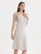 Silk Blend Halter Neck Sleeveless Midi Nightgown