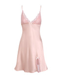 100% Pure Silk Lace V-Neck Cami Nightgown