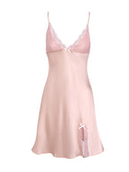 100% Pure Silk Lace V-Neck Cami Nightgown