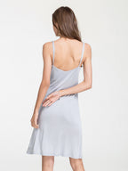 Satin Feel Silk Blend Midi Slip Sleep Dress