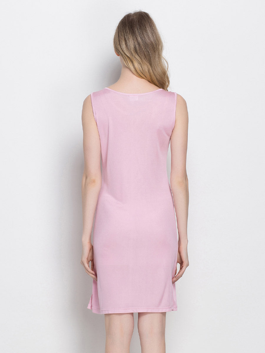 Sleeveless Silk Slip Dress Nightwear