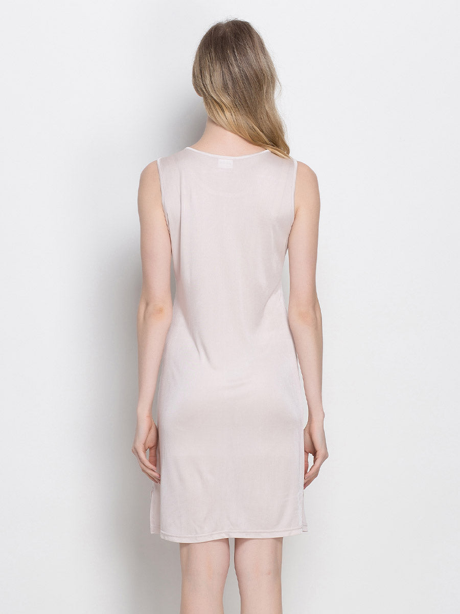 Sleeveless Silk Slip Dress Nightwear