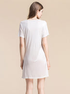Soft Knit Silk Blend Midi Sleep Dress