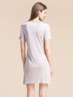 Soft Knit Silk Blend Midi Sleep Dress